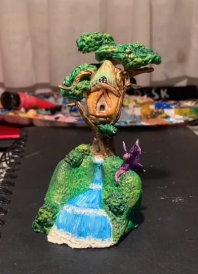 Clay fairy house