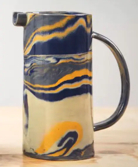 Marbled clay pitcher
