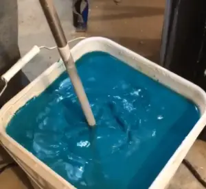 Mixing clay