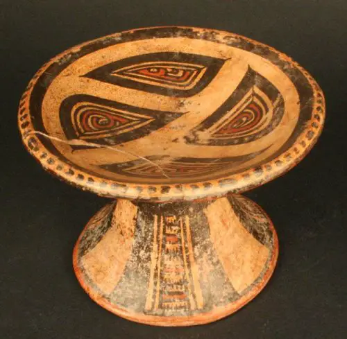 Pre-Columbian pedestal plate