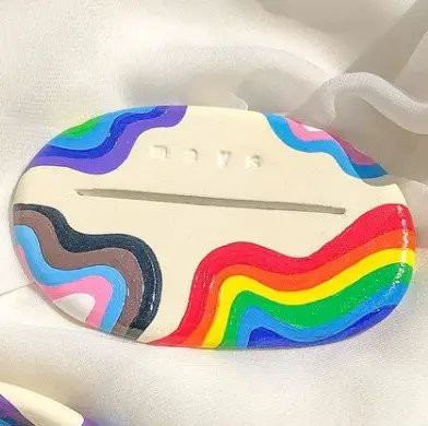 Clay portrait for gay pride month