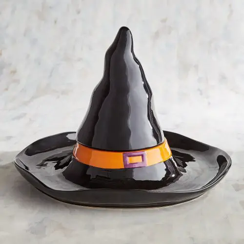 Ceramic witch hat candy bowl.
